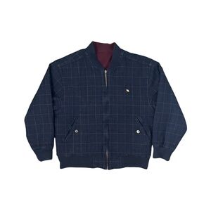 Ted Baker Navy Check Bomber Jacket